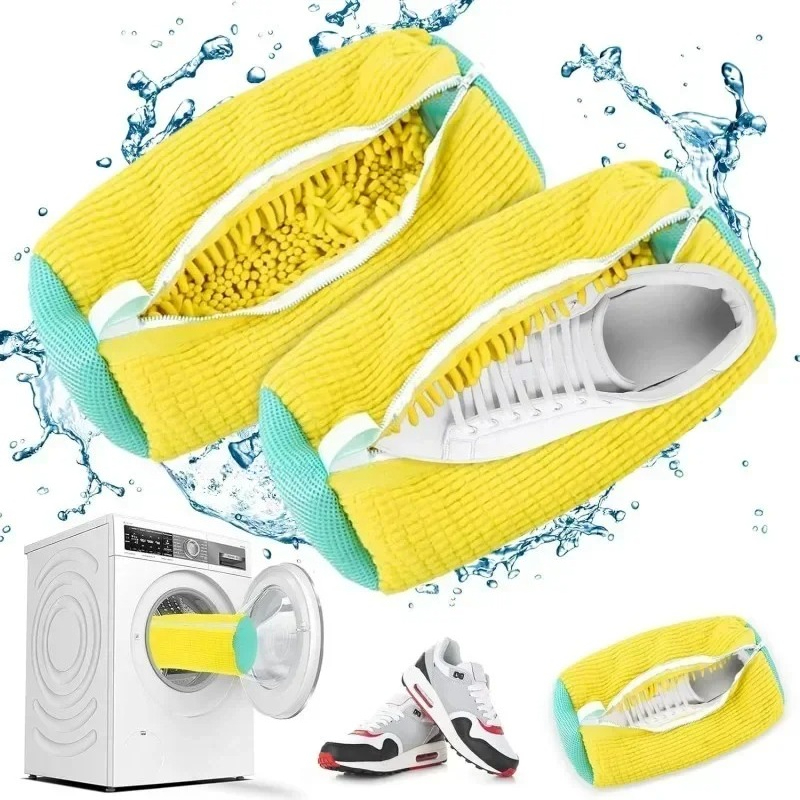 Sneaker Care Cleaning Kit - Yeniden Kullanılabilir Ayakkabı Yıkama Makinesi Çantası,